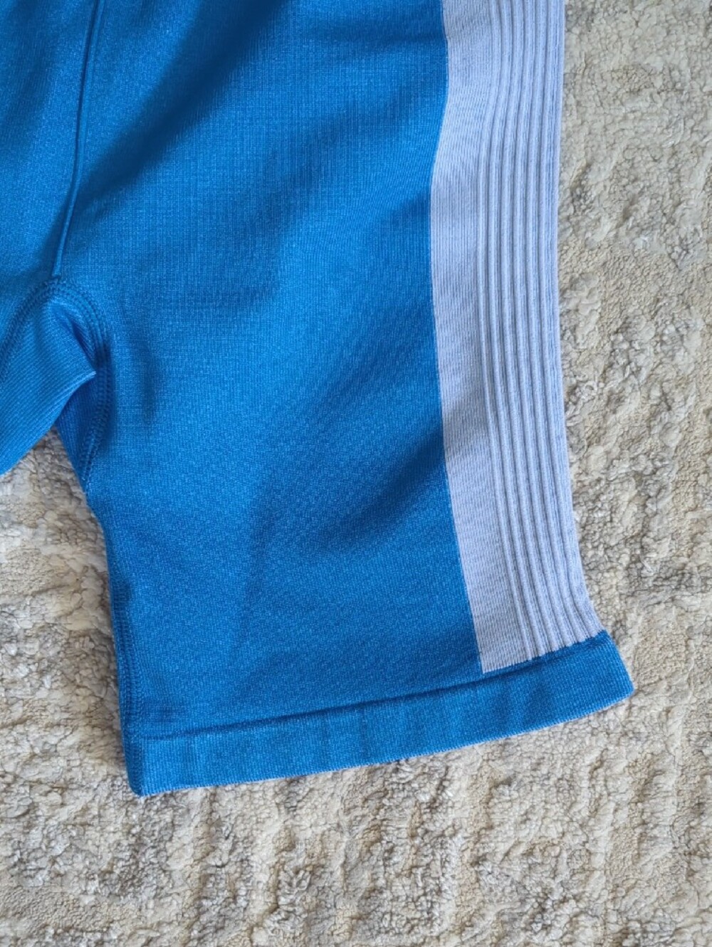 Blue High-Waist Biker Shorts - Picture 2 of 5